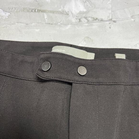 VINCE Skinny Pants SIZE 4 Black Stretch Ponte Ankle Trousers FLAW - Picture 11 of 14